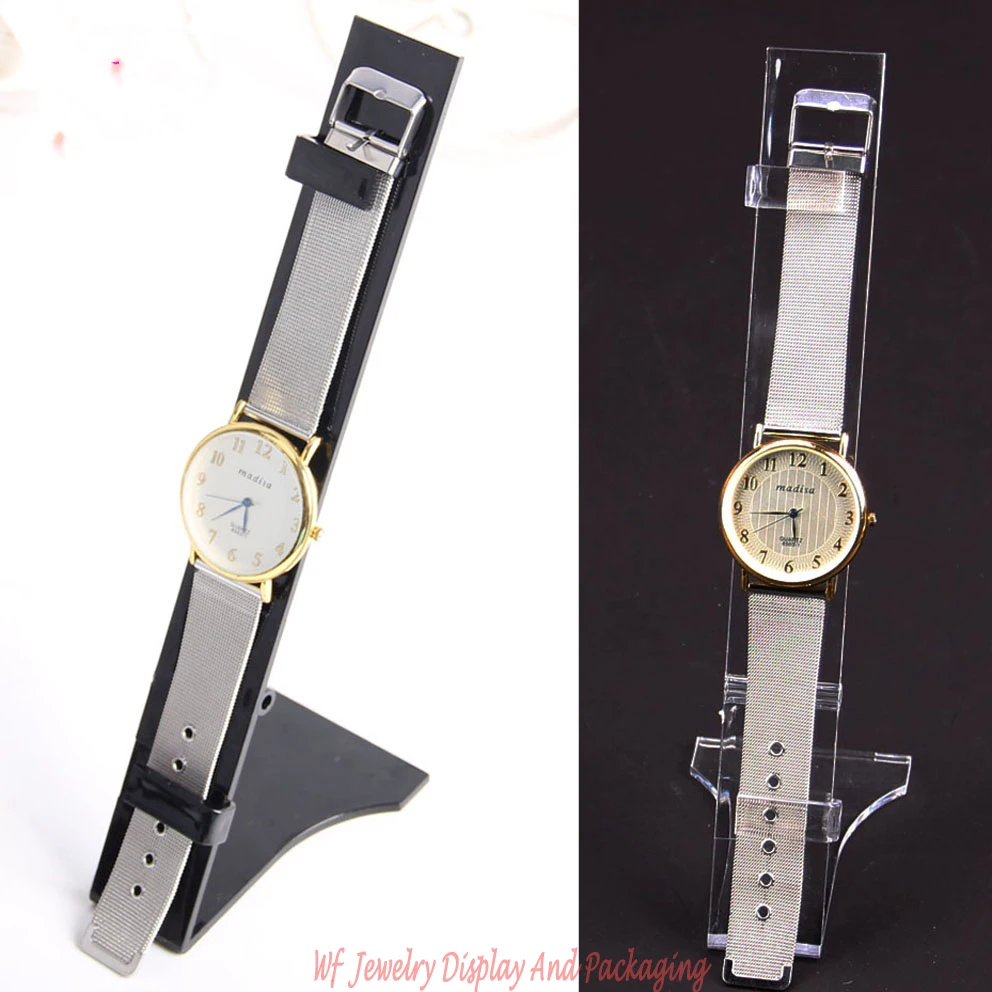 Vertical Horizontal Two Use Acrylic Watch Holder Watch Stand Clear