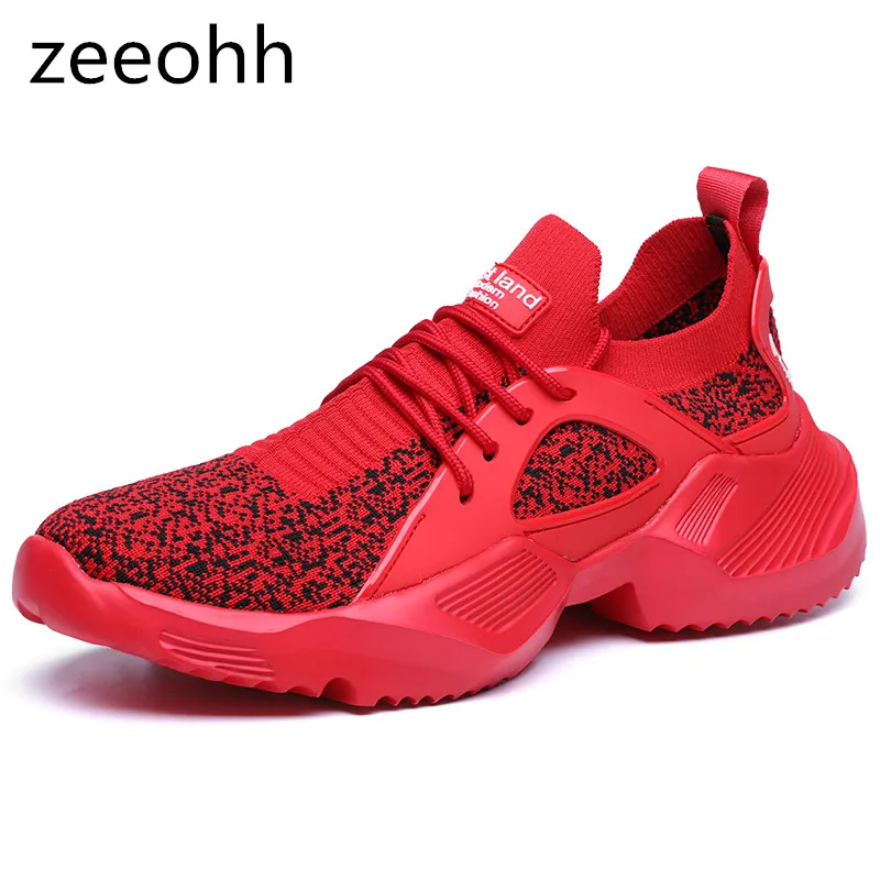 

zeeohh New autumn Mesh Men Casual lace up Shoes spring Men Shoes Comfortable Sneakers Tenis Feminino Zapatos big size 45 46
