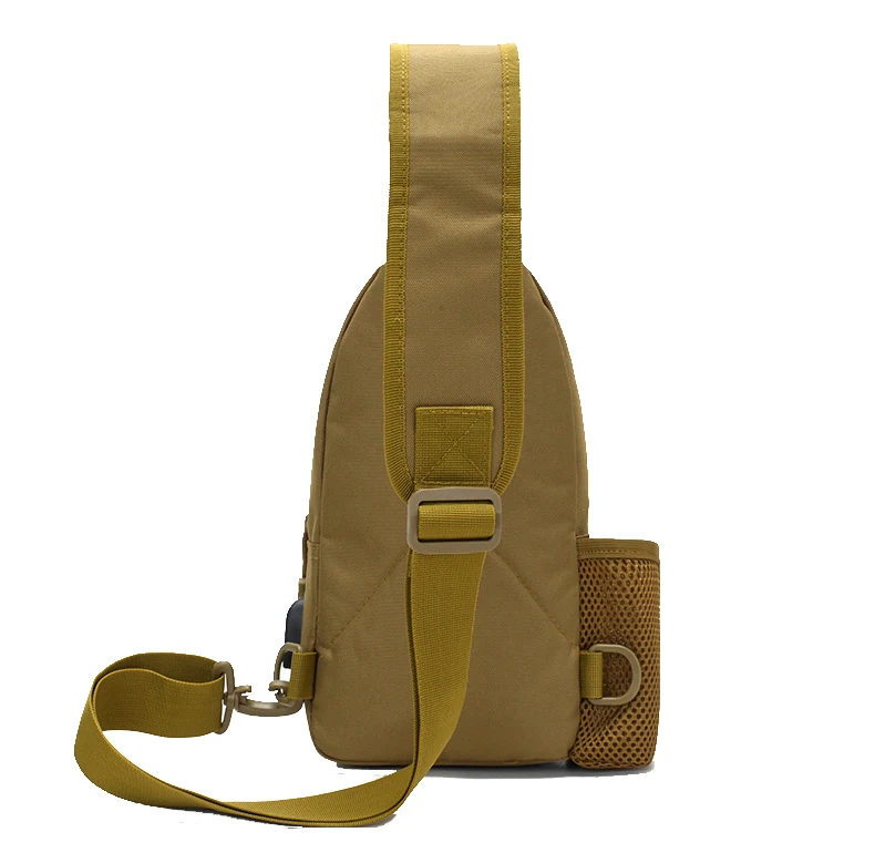 Мужская холщовая нагрудная сумка для путешествий на короткие расстояния, водонепроницаемая и переносная женская военная спортивная сумка через плечо с разъемом USB