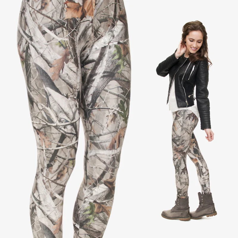 Mix City Camo Trees 3d Printing Leggings for Women Brand Fashion Leggins Stretchy Casual Fitness  Leggings Adventure Time