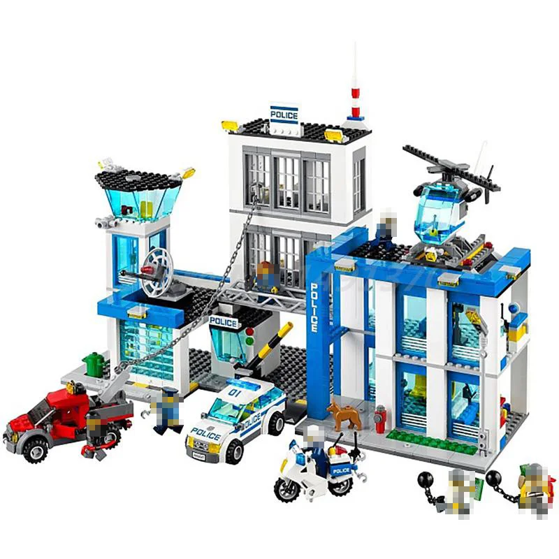 

Bela 10424 City Police Station Motorbike 60047 Model Building Block Kit 890pcs Bricks Educational Toys For Kids Christmas Gifts