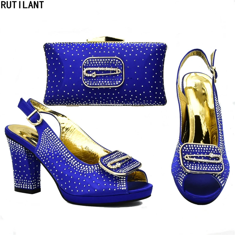 rouge Chaussures Talons À jaune Et Ensemble Hauts Pour Strass Africains vert Correspondre Italiennes Noir Sacs Sac Décoré Femmes Avec Dames bleu 1f5OqwH1