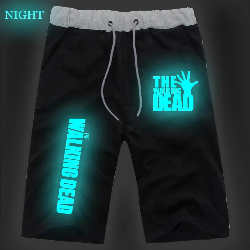 The Walking Dead светящиеся спортивные дышащие штаны студенческие хлопковые спортивные короткие штаны бегущие Короткие штаны для фитнеса повседневные брюки
