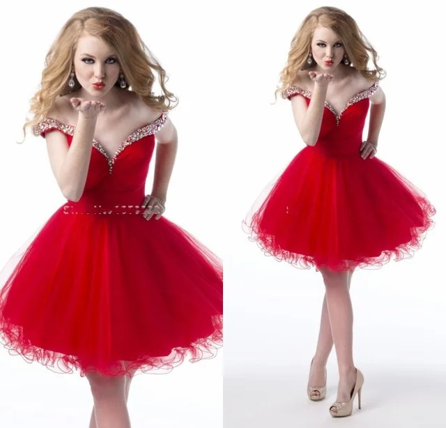 На Продажу Короткие Пром Dress 2016 В шеи С Плеча Сексуальная Кристалл Алина Тюль