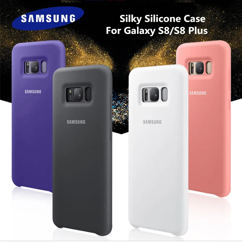 

Original S8 S8 Plus Samsung Galaxy Protective Case Silky Silicone Back Cover Soft-Touch Shell Phone Case For S8 + Coque