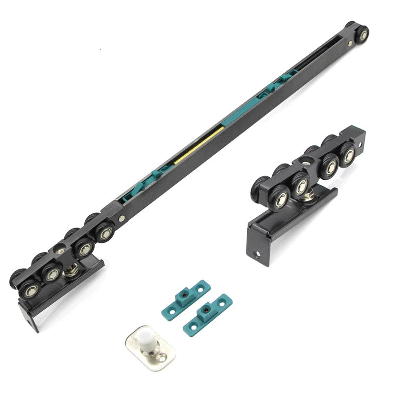 

Furniture Accessories Sliding Door Pulley 4 8 Wheel Two-way Buffer Silent Hanging Wheel Hydraulic Track Sliding Door Pulley