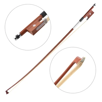 

1/4 Red Exquisite Sandalwood Violin Bow High Elastic Horsetail Violin Bow Violin Accessories