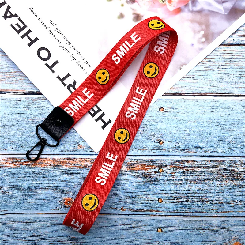 

Lanyard for keys phone cord strap keychain on the phone keychain for phone neck strap Smile lanyard neck strap