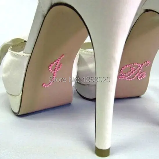 

Free Shipping 10Pairs "I Do" Pink Rhinestone Wedding Shoes Sticker Wedding Supplies Bridal Shoe Decals Boda Casamento Decoracao