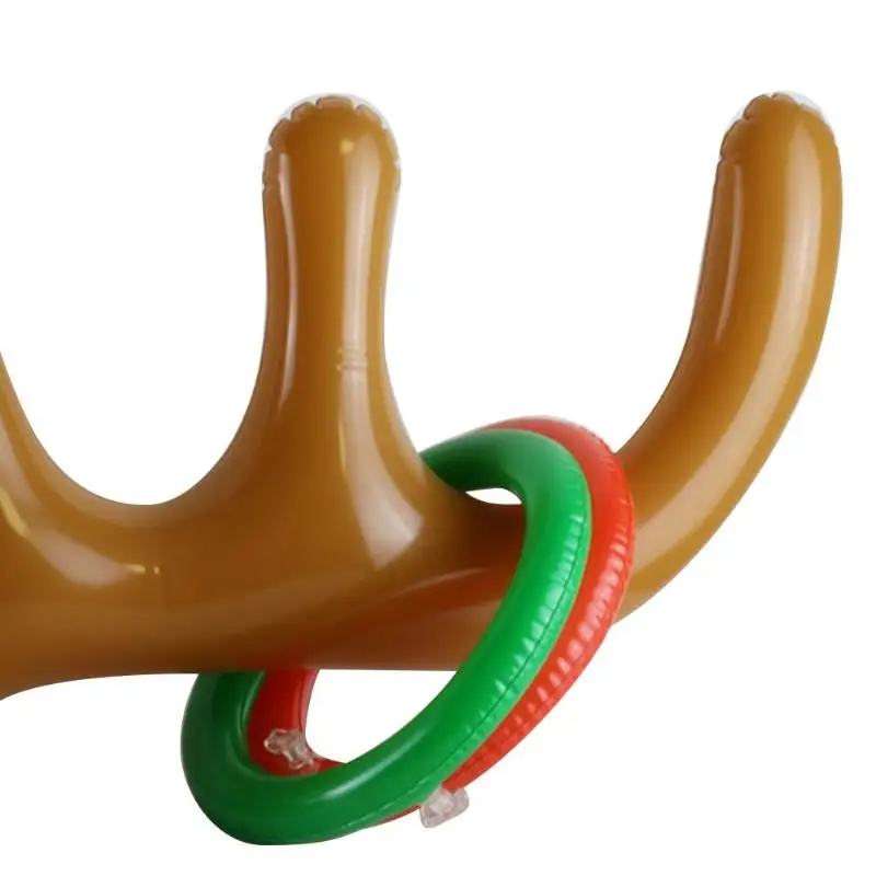 ПВХ надувные рога оголовье игрушки кольцо с головой животного метания круг Игрушки Инструменты для улицы смешные игры подарки Декор Аксессуары