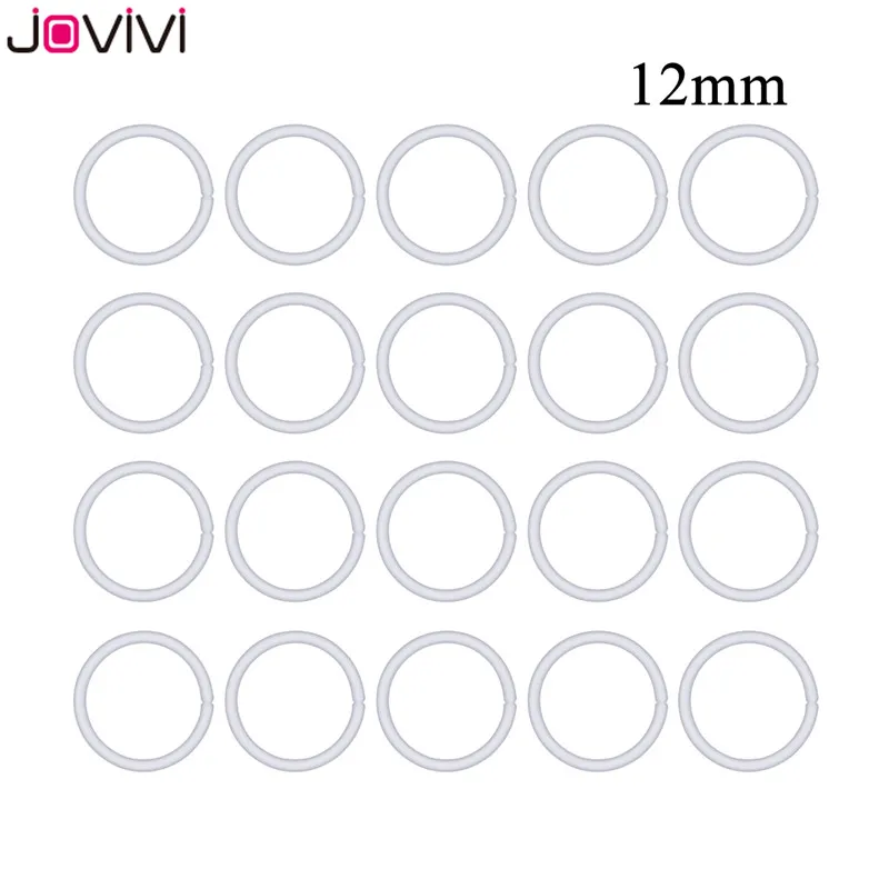 Jovivi 20 шт. 16 г гибкий акрил прозрачный перегородка кольца для носа фиксаторы Bioflex хряща Tragus серьги-спирали 6-12 мм внутренняя