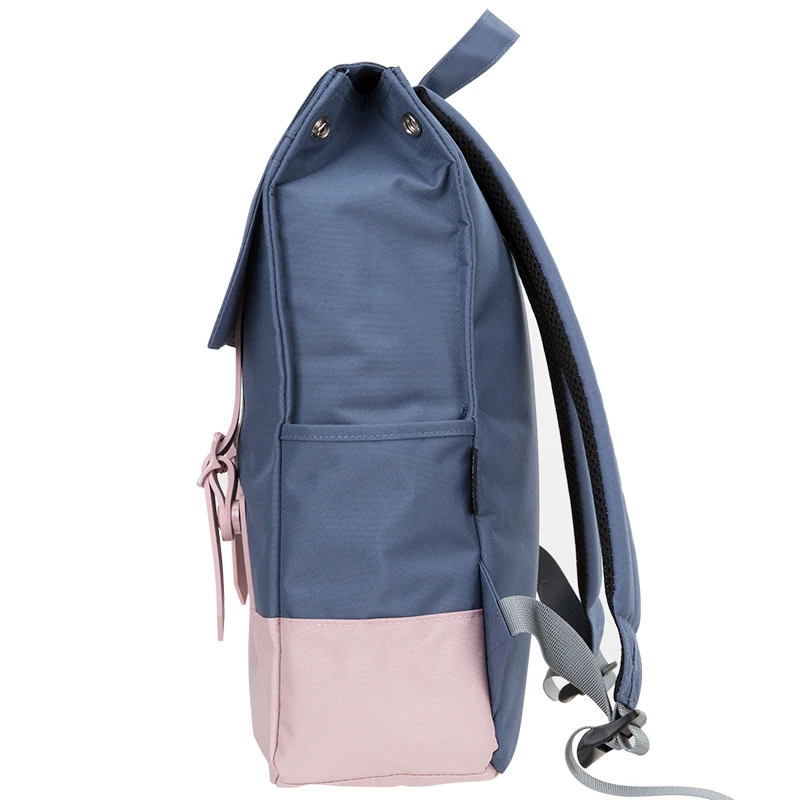 Deli 1 шт. наплечный рюкзак повседневный модный простой студенческий синий розовый большой емкости Холст Многофункциональный файл пакет 69450