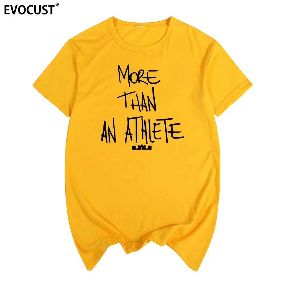 Футболка с надписью «More Than An Athlet LeBron James LA», Хлопковая мужская футболка, новая мужская футболка, Мужская модная футболка унисекс - Цвет: Golden