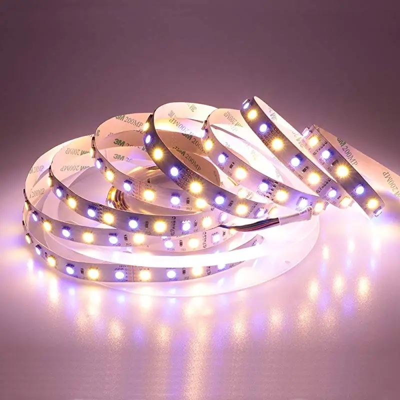 

WASEDA 5050 SMD 24V Non-Waterproof RGBWW LED Strip Lighting 5m 360LEDs 5050 SMD Flexible RGBW Tape Ribbon Lamp RGB Warm White