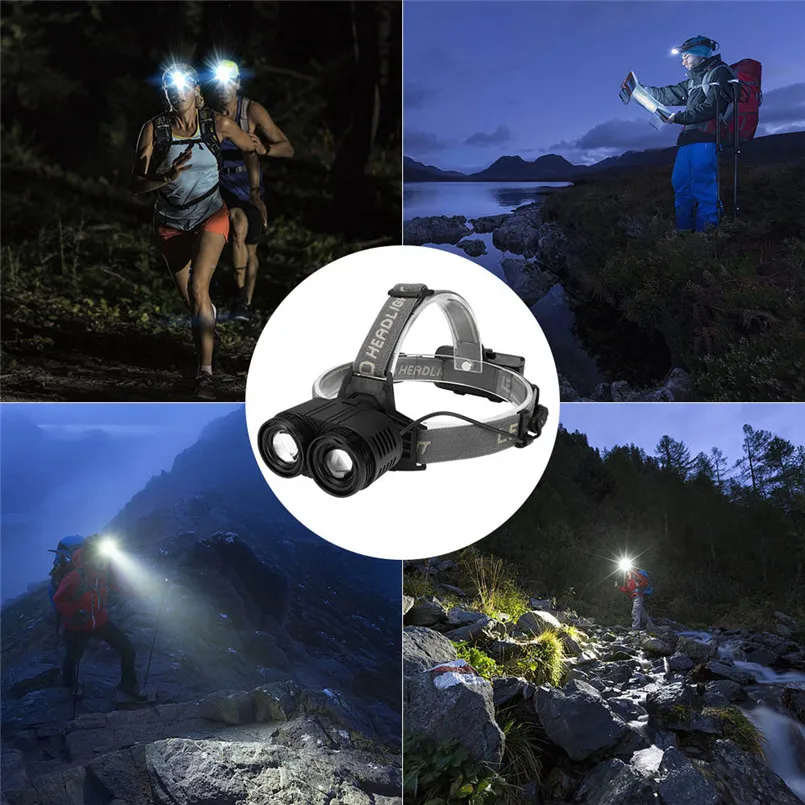 T6 LED Headlight Tactical Headlamp Headlight Rechargeable White Light Headlight 18650 Head Lamp Torch Zaklamp 40DC140