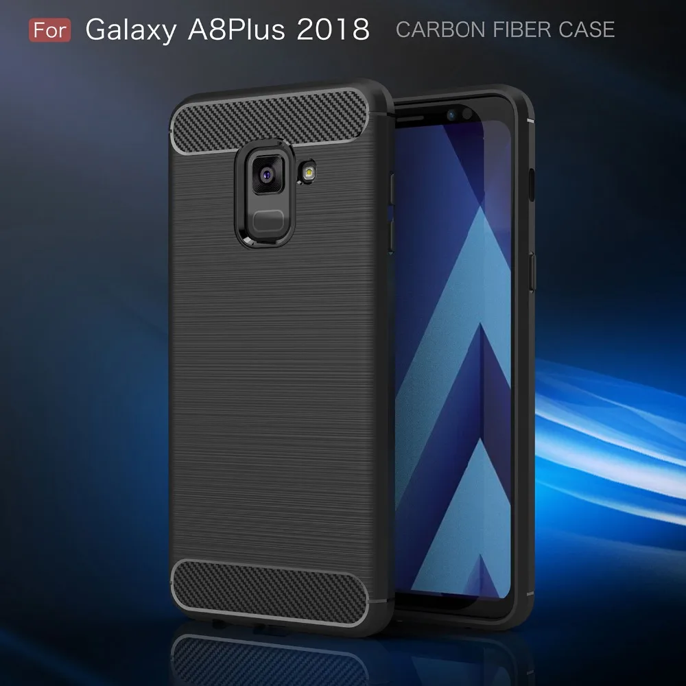 

For Samsung Galaxy A8 Plus 2018 Case Silicone Carbon Fiber TPU Cover For Samsung S9 Plus S9Plus A8Plus J2 Pro 2018 Case Coque