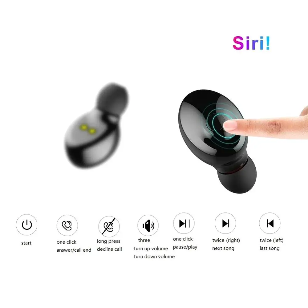 Беспроводные Bluetooth наушники TWS мини с поддержкой 5 0 и зарядным