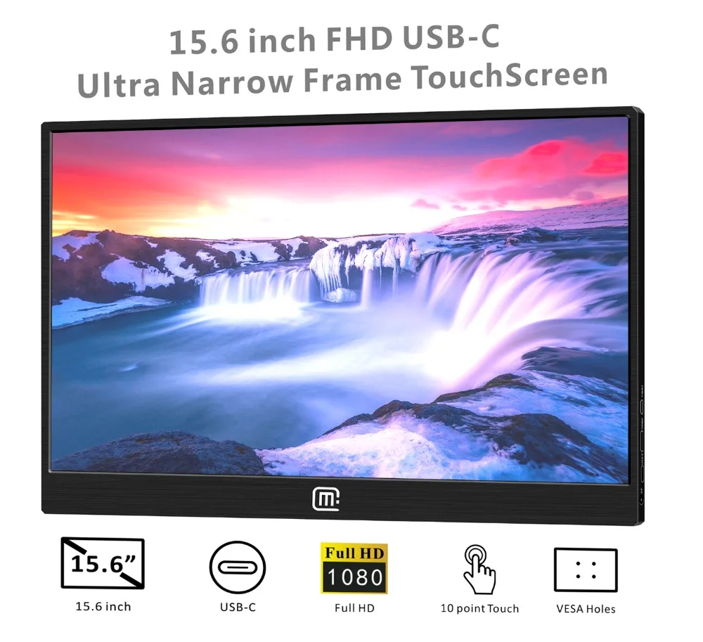  15.6 Inch 1080P Raspberry Pi Touchscreen -1920*1080 FHD IPS Display-USB/HDMI Video Input Portable M
