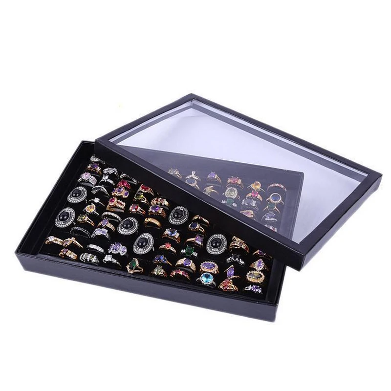 

100 Slots Ring Storage Box Jewelry Organizer Holder Show Case Container Ring Storage Box Jewelry Organizer Holder 2C0344