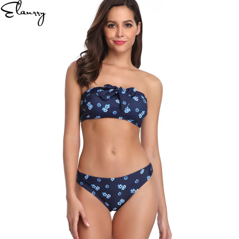 bikini 2019 Women Solid Bowknot Low Waist Bikini Set Two Piece Swimsuit Swimwear Beach Suit biquinis feminino Maillot De Bain |