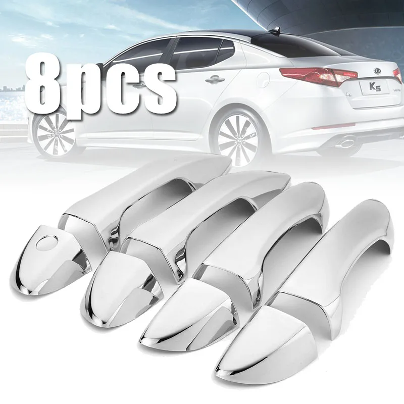JXLCLYL 8pcs/set Chrome Side Door Handle Cover Trim For  Corolla 2014-2017