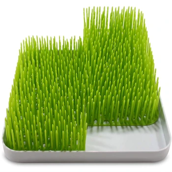 

Creative Single Pack Baby Bottle Countertop Drying Rack Drainer Mat for Infant Bottles Dishes Imitation Lawn Container Shelf