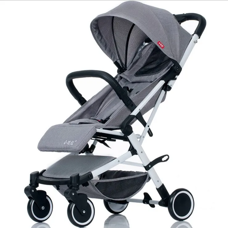 Детская коляска, увеличивающая и Удлиняющая высокий пейзаж, откидывающаяся Складная коляска, все сезоны - Цвет: gray