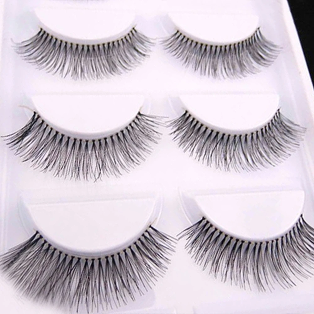 5 Pairs Natural Sparse Cross Eye Lashes Extension Makeup Long False Eyelashes Fake Lashes Set Eyelashes Artificial