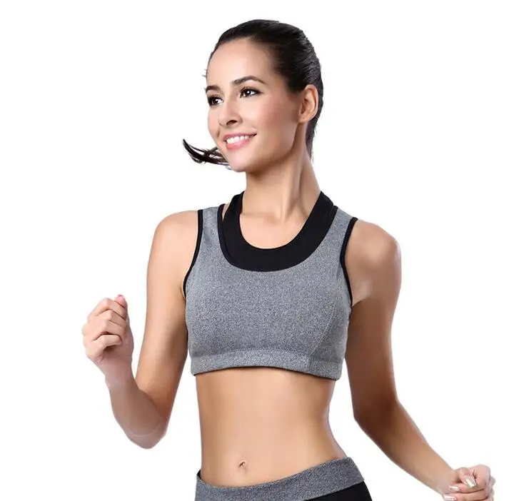 2018 New Design Quick Drying Sleeveless Yoga T Shirts Tight Sport False 2pcs T shirts High Quality Women Breathable Dropship