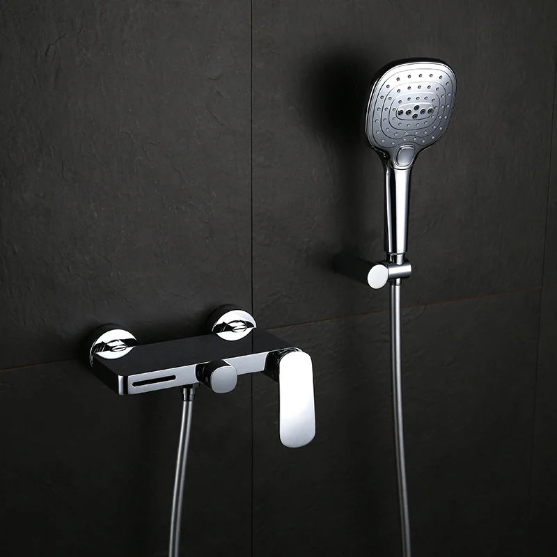 

bath crock bibcock waterfall showers Simple shower faucet set Single to double charged with cold and hot bath faucets