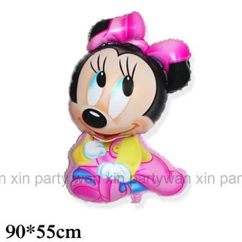 

(5pcs/lot) baby minnie helium balloon irregular style mickey minnie balloon classic toys for baby 1st birthday balloon