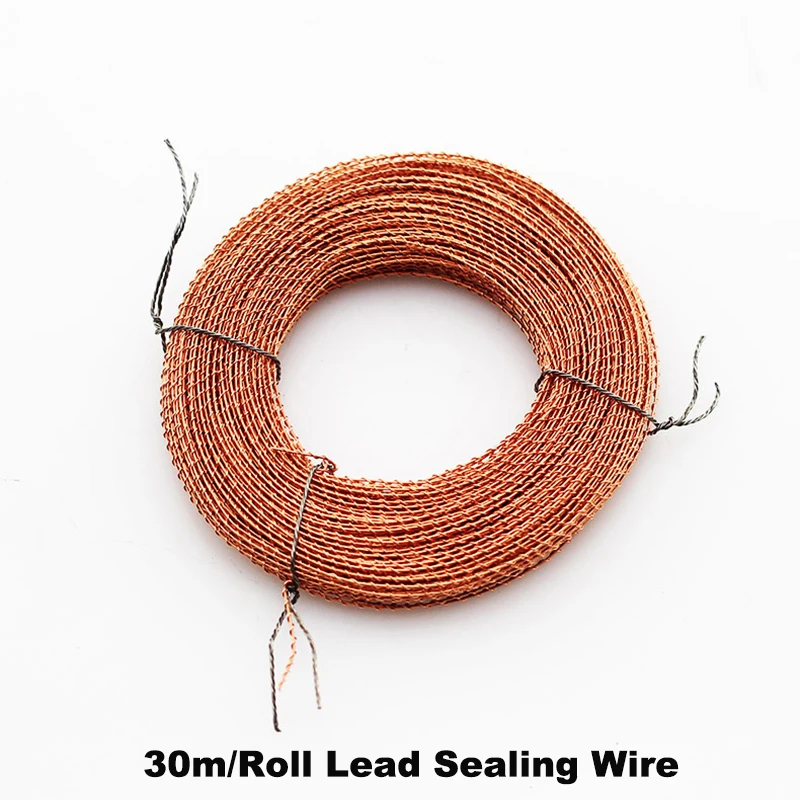 

30M/Roll Two Shares Copper Lead Sealing Wire Used With Various Seals Anti-theft Lead Beans