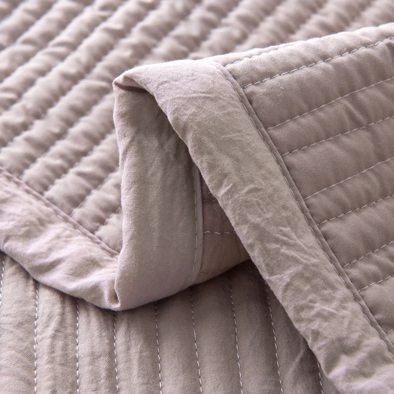 Famvotar Solid Color 3 Piece Quilted Bedspread Fancy Vertical