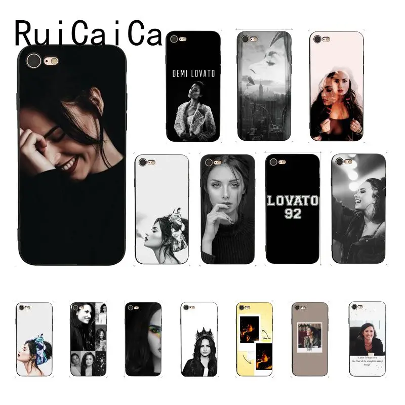 

RuiCaiCa demi lovato Soft Silicone TPU Phone Cover for iPhone 5 5Sx 6 7 7plus 8 8Plus X XS MAX XR 10 Case