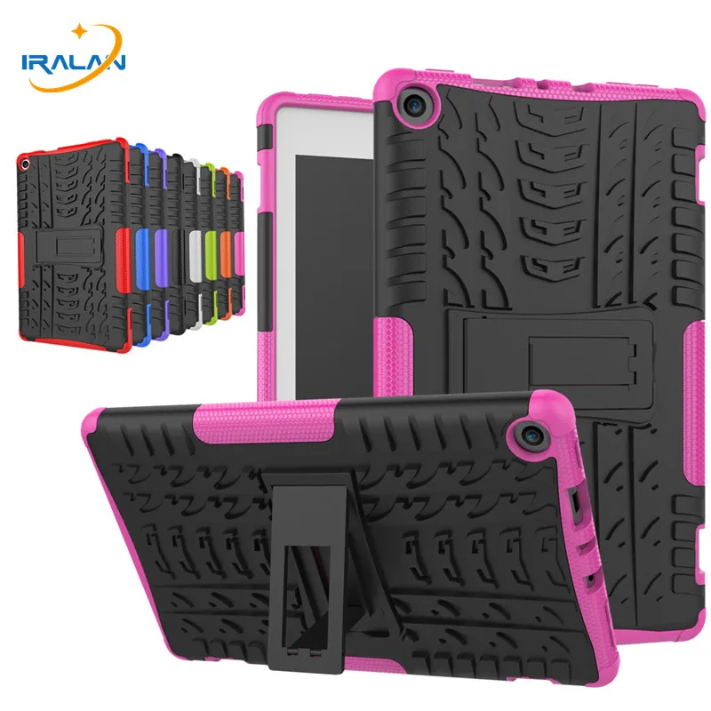 New Hybrid Rugged Rubber Case For Amazon Kindle Fire HD 8 HD8 2017 TPU