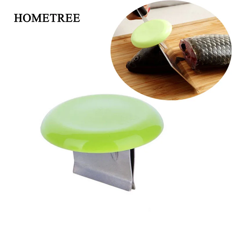 

HOMETEE 1Pc Meat Bones Choppers Cutter Helper Tool Holder Stainless Steel Cut Bone Help Knife Cap Vegetable Kitchen Gadgets H834