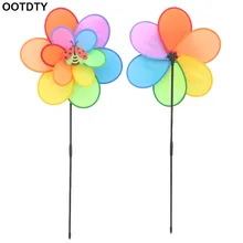 Больше двойной Слои насекомых мельница Ветер Spinner Детские игрушки двор сад украшения