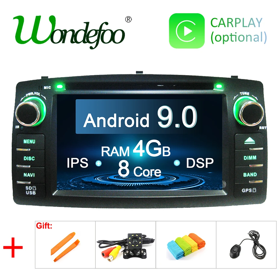 

Android 9.0 4G 64G IPS DSP 2 din car DVD player For Toyota corolla E120 BYD F3 corolla ex GPS multimedia radio navigation screen
