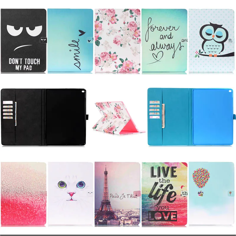 

For Apple iPad Pro 12.9 Cover Case painting Wallet PU Leather Protect Fundas cover for ipad pro Tablet Accessories