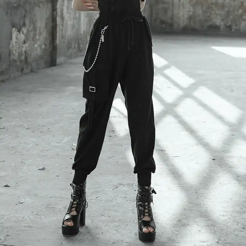 black slim trousers womens