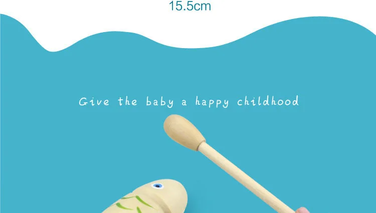 Для младенцев и детей игрушки, музыкальные инструменты Orff инструменты Woodfish игрушки сплошное дерево ударный инструмент для детей