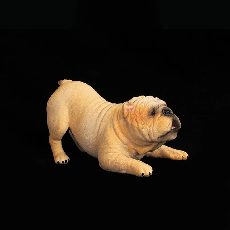 

11cm French Bulldog Models Leaning Pose Simulation Dog Puppy Pet Animal Toy for Collectible Action Figure Scene Toy