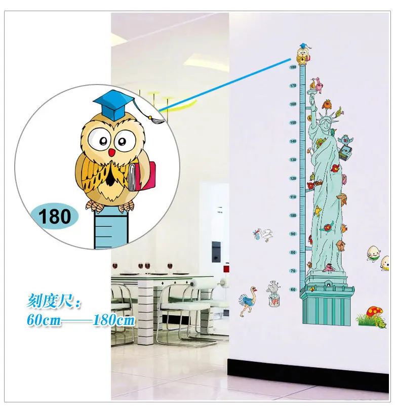 2016 Foreign Trade Explosion Models Statue Of Liberty Height Stickers Children's Room Entrance Waterproof Pvc Removable Wall | Дом и сад