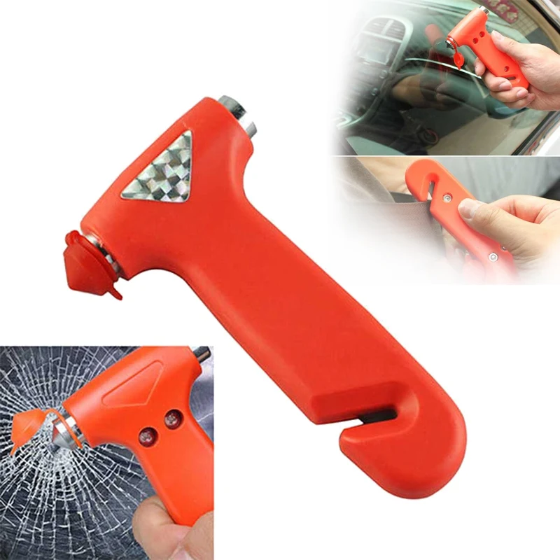 Mayitr 2in1 Mini Safety Emergency Hammer Car Window Glass Breaker Car Rescue Tools Life Saving Escape Hammer Seat Belt Cutter
