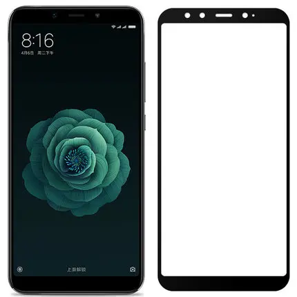 Для Xiaomi mi A2/mi 6X защита экрана из закаленного стекла Черная защитная пленка против царапин для Xiaomi mi A2/mi 6X - Цвет: Black