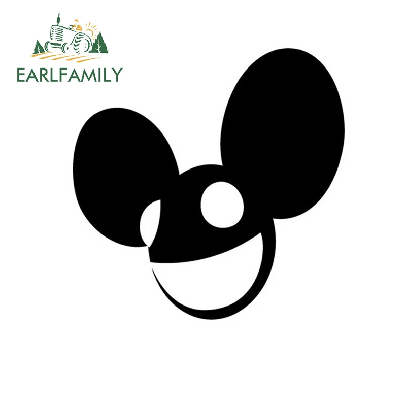 

EARLFAMILY 14cm x 14cm Car Sticker Deadmau5 Car Decoration Funny Car Styling DJ Fashion Auto Motorcycle Decals Black/Silver