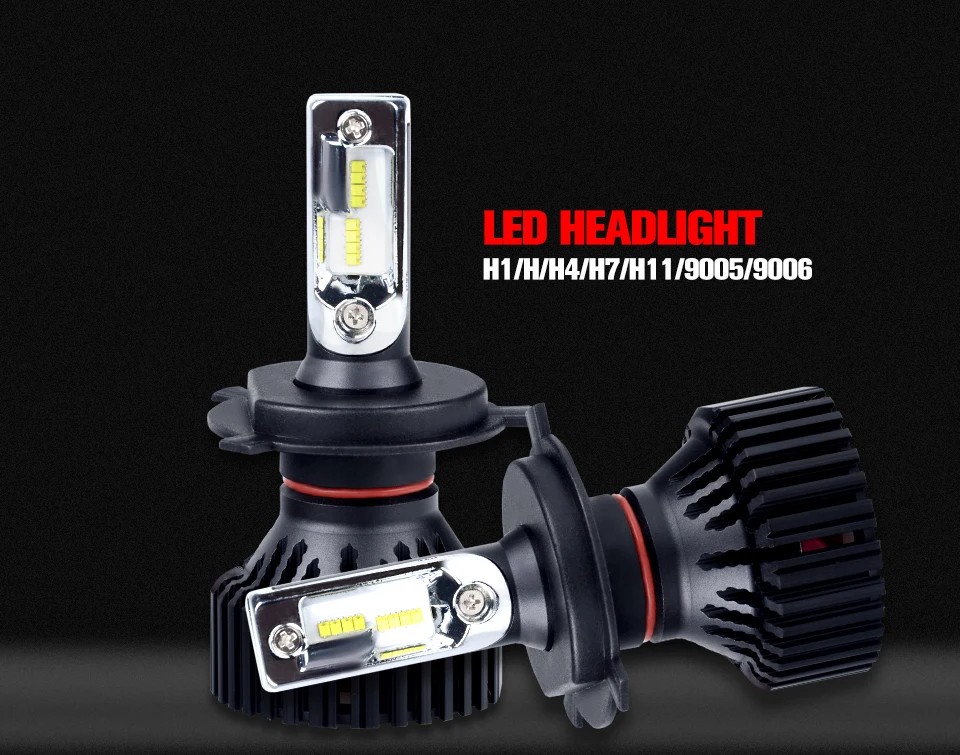 Foxcncar ZES H7 H11 H4 9005 HB3 9006 HB4 Car LED Headlight Bulbs Hi-Lo Beam 12000lm 6500K Auto Headlamp 12 v 24 v moto Fog Light (1)