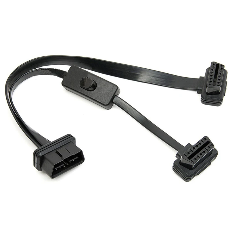 

With switch extension cord obd2 flat wire noodle line HUD window lifter one for two adapter cable adapter