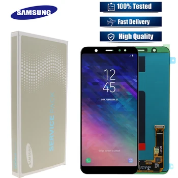 

Original SUPER AMOLED LCD For Samsung Galaxy A6 Plus A6050 LCD A6050F Display Touch Screen Digitizer Panel Assembly Replacement