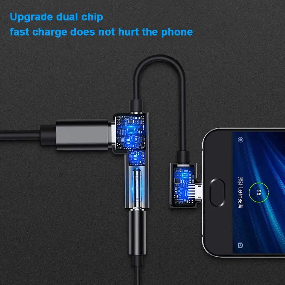Chery 2 в 1 Тип C до 3,5 мм Aux разъем для наушников аудио кабель для зарядки вызова прослушивания адаптер конвертер для samsung Xiaomi huawei
